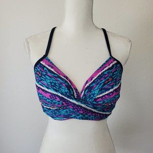 Active Wrap Front Bra-Sized Underwire Bikini Top